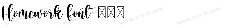 Homework Font字体转换